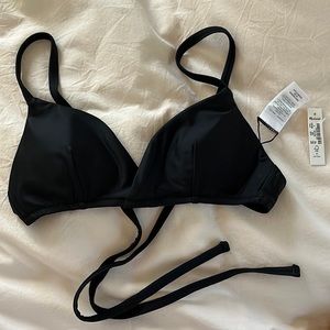 NWT Madewell Black Bikini Top Size Small